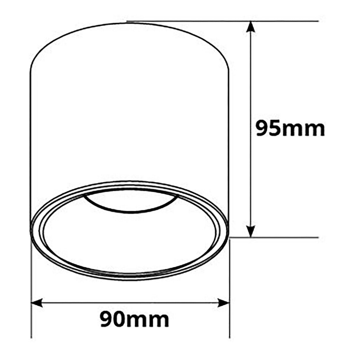 Aufbauspot 10er-Pack - Pragmi Cliron Pro - GU10 Fassung - Aufbau Rund - Matt Weiß - Aluminium - Vertieft - Ø90mm