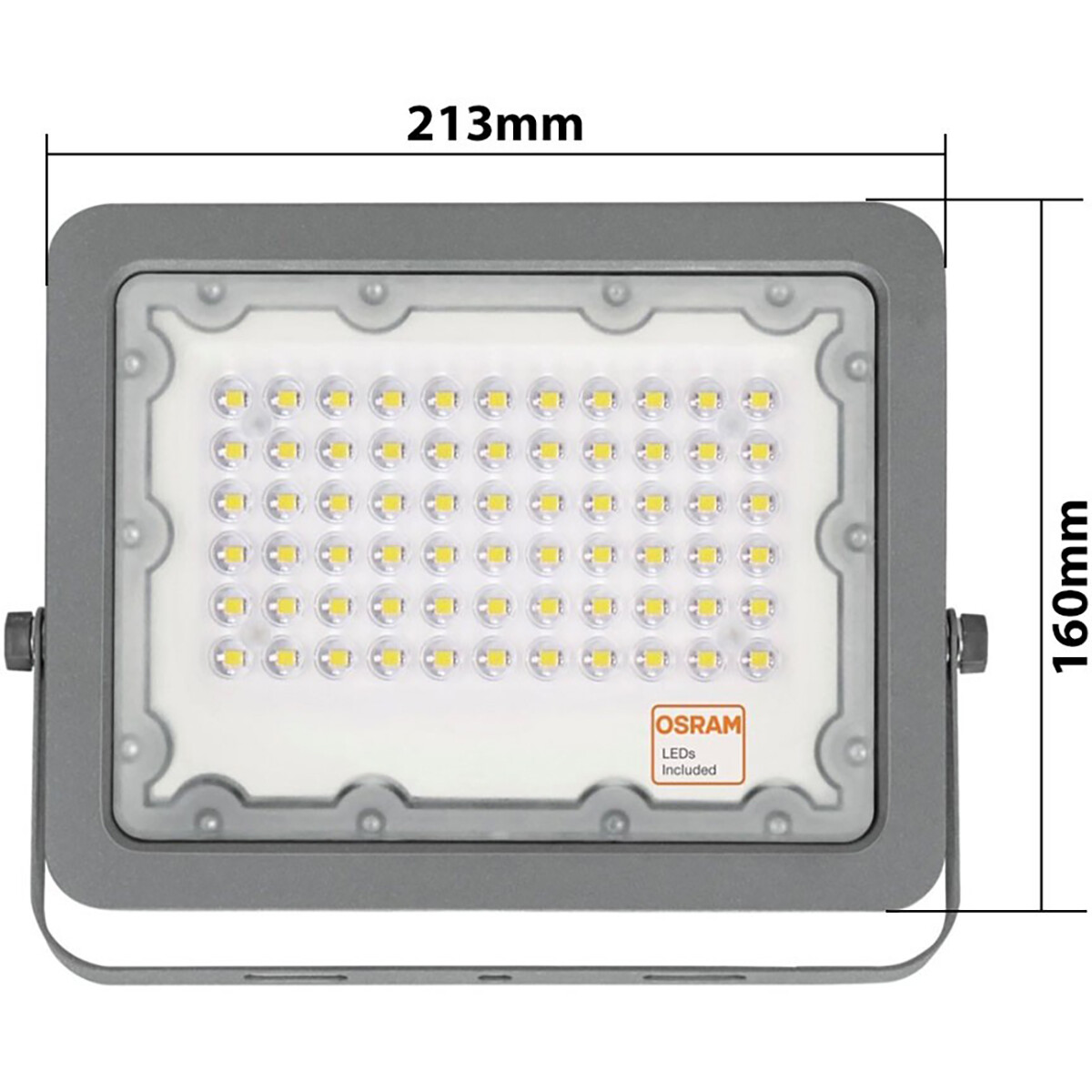 LED Baustrahler - Facto Dary - 50 Watt - LED Flutlicht - Neutralweiß 4000K - Wasserdicht IP65 - 120LM/W - Flimmerfrei - OSRAM LEDs