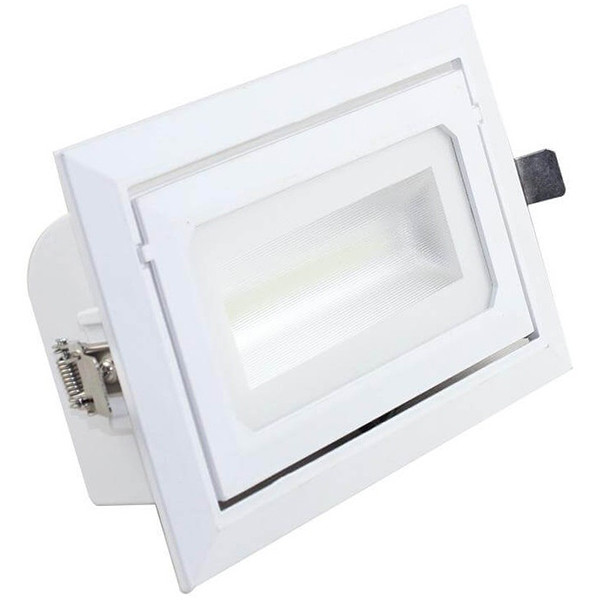 OSRAM - LED Downlight - Einbau Rechteckig 36W - Einstellbare Farbtemperatur - Mattweiß Aluminium - Kippbar 230x140mm