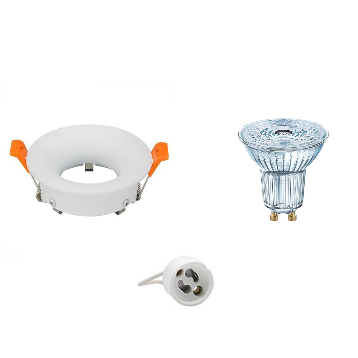 LEDVANCE - LED Spot Set - Parathom PAR16 940 36D - GU10 Sockel - Dimmbar - Einbau Rund - Mattweiß - 4.5W - Universalweiß 4000K - Ø85mm