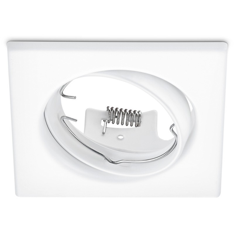 LEDVANCE - LED Spot Set - Parathom PAR16 930 36D - GU10 Sockel - Dimmbar - Einbau Quadratisch - Mattweiß - 3.4W - Warmweiß 3000K - Kippbar 80mm