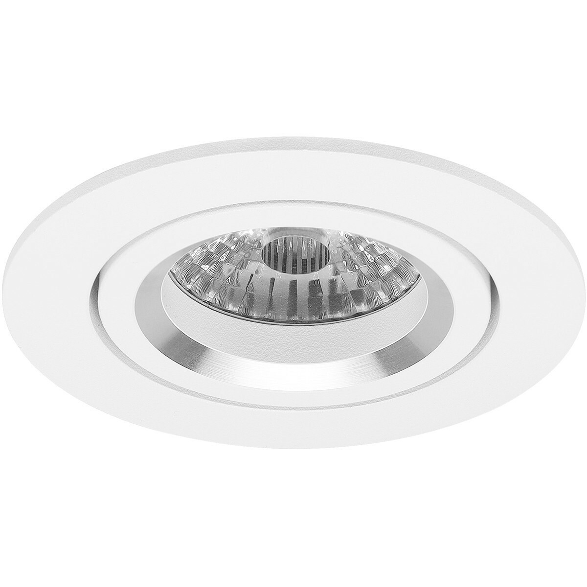 LED Spot Set GU10 - Pragmi Aerony Pro - Einbau Rund - Matt Weiß - Schwenkbar - Ø82mm - Philips Hue - White Ambiance - Bluetooth