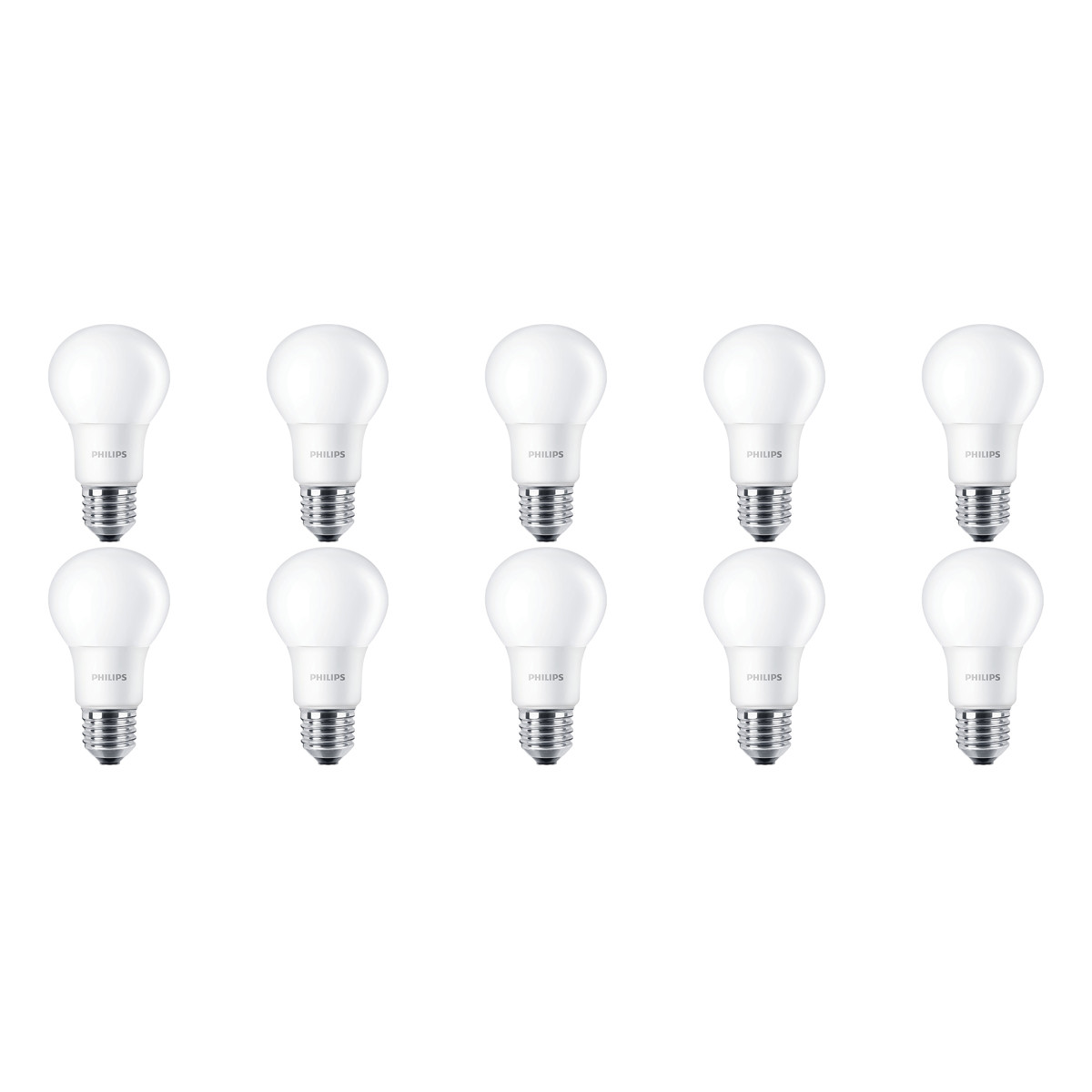 PHILIPS - LED Lamp 10er Pack - CorePro LEDbulb 827 A60 - E27 Sockel - 8W - Warmweiß 2700K | Ersetzt 60W