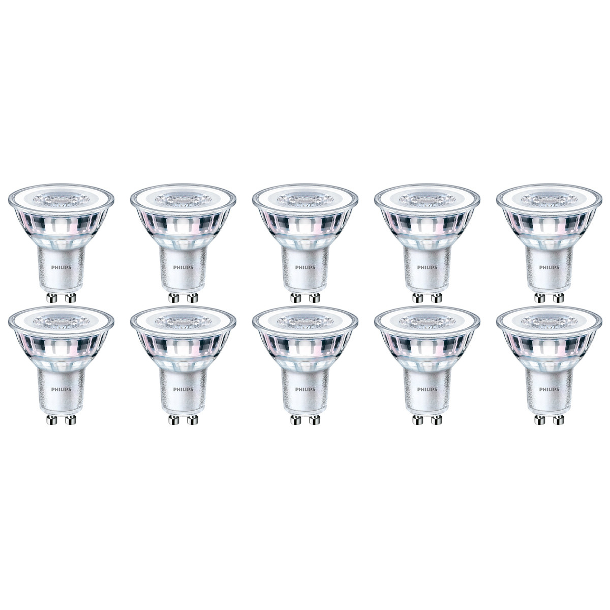 PHILIPS - LED Spot 10er Pack - CorePro 827 36D - GU10 Sockel - Dimmbar - 4W - Warmweiß 2700K | Ersetzt 35W