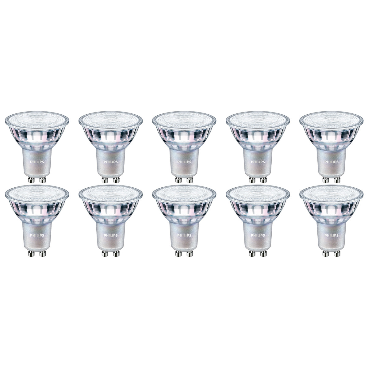 PHILIPS - LED Spot 10er Pack - MASTER 927 36D VLE - GU10 Sockel - DimTone Dimmbar - 4.9W - Warmweiß 2200K-2700K | Ersetzt 50W