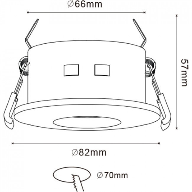 PHILIPS - LED Spot Set - CorePro 827 36D - GU10 Sockel - Wasserdicht IP65 - Einbau Rund - Matt Chrom - 4.6W - Warmweiß 2700K - Ø82mm