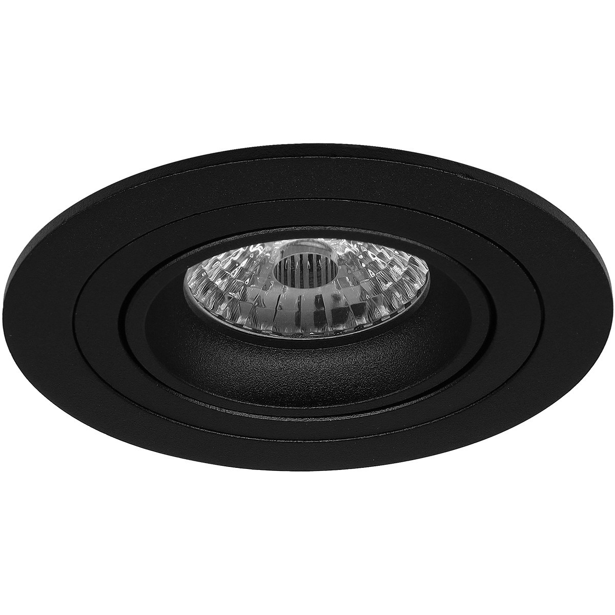 LED Spot Set - Pragmi Alpin Pro - GU10 Fassung - Einbau Rund - Matt Schwarz - Schwenkbar - Ø92mm - Philips - CorePro 840 36D - 3.5W - Neutralweiß 4000K