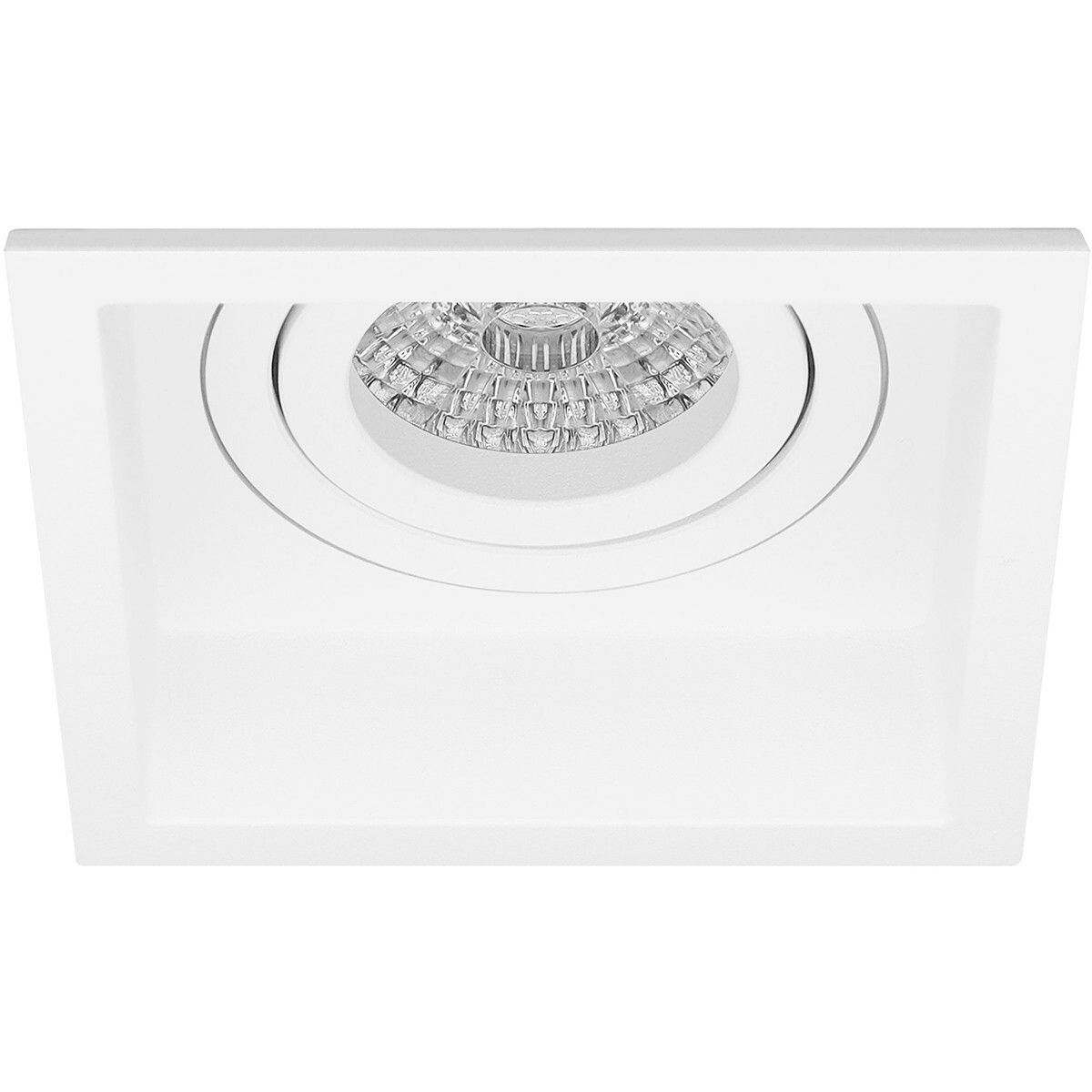 PHILIPS - LED Spot Set - CorePro 827 36D - Pragmi Domy Pro - GU10 Sockel - Einbau Quadratisch - Mattweiß - 3.5W - Warmweiß 2700K - Deep - Kippbar - 105mm