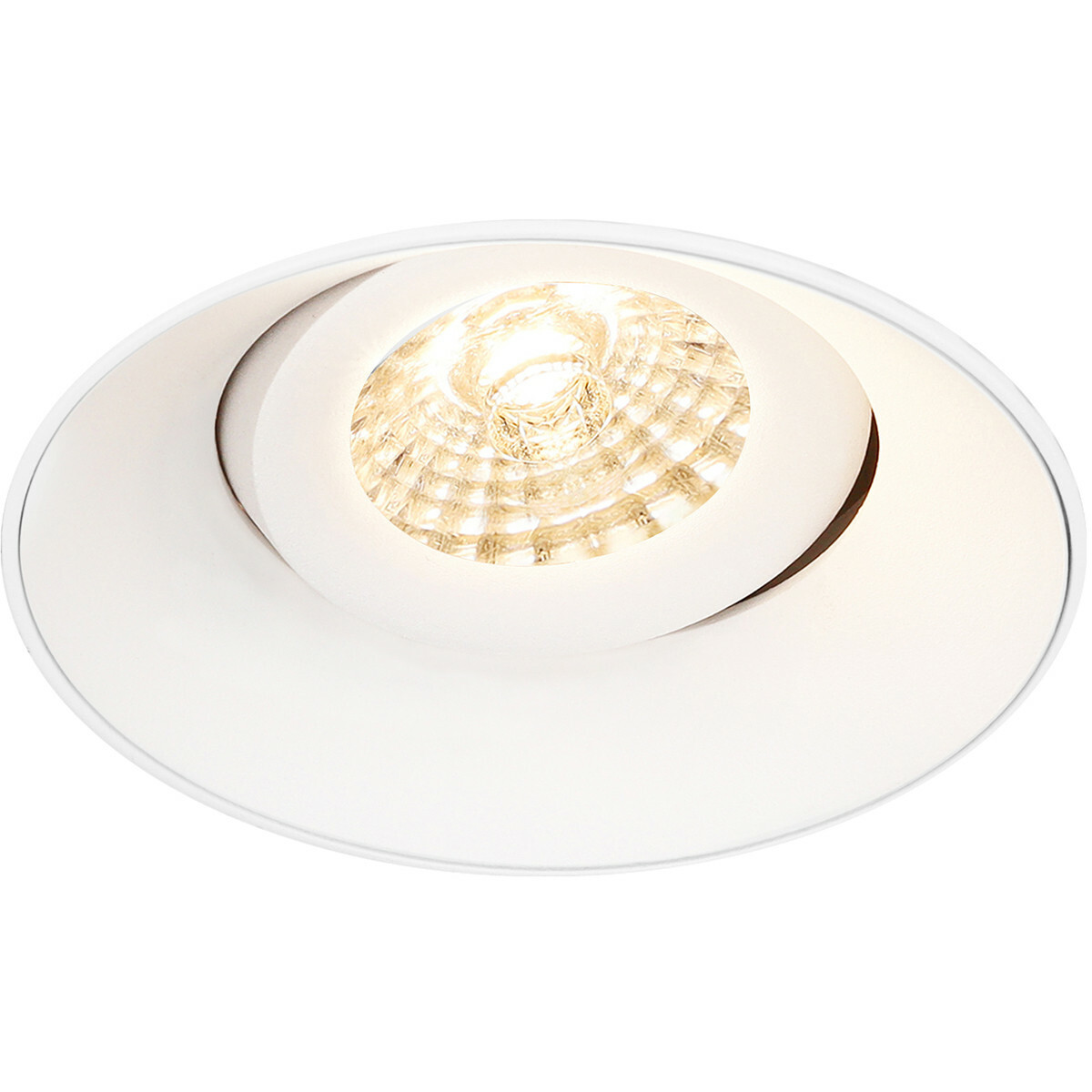 PHILIPS - LED Spot Set - CorePro 827 36D - Pragmi Nivas Pro - GU10 Sockel - Einbau Rund - Mattweiß - 4.6W - Warmweiß 2700K - Trimless - Kippbar - Ø150mm