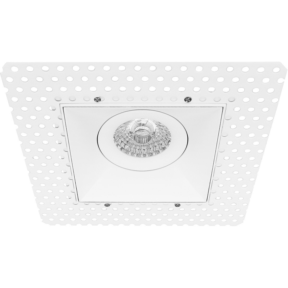 LED Spot Set - Pragmi Nivas Pro - GU10 Fassung - Einbau Quadrat - Matt Weiß - Trimless - Schwenkbar - 150mm - Philips - CorePro 840 36D - 3.5W - Neutralweiß 4000K