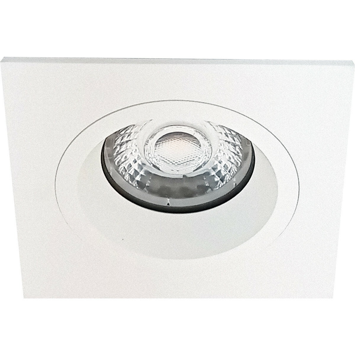 PHILIPS - LED Spot Set - CorePro 827 36D - Pragmi Rodos Pro - GU10 Sockel - Einbau Quadratisch - Mattweiß - 3.5W - Warmweiß 2700K - 93mm