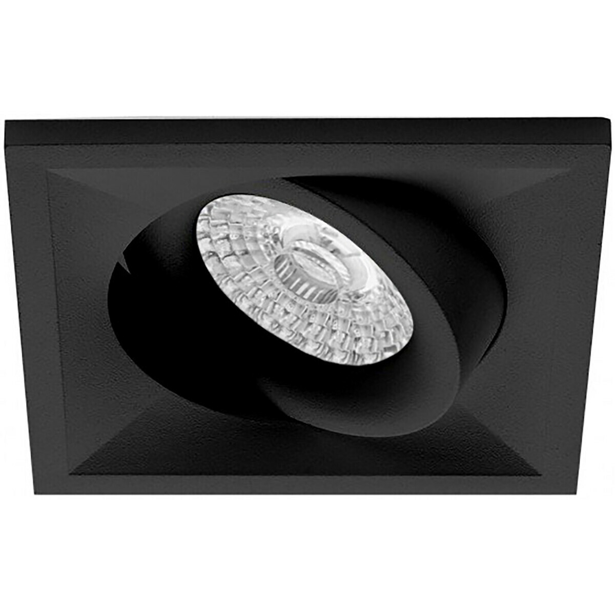 LED Spot Set - Pragmi Qiundo Pro - GU10 Fassung - Einbau Quadrat - Mattschwarz - Schwenkbar - 80mm - Philips - SceneSwitch 827 36D - 1.5W-5W - Warmweiß 2200K-2700K - Dimmbar