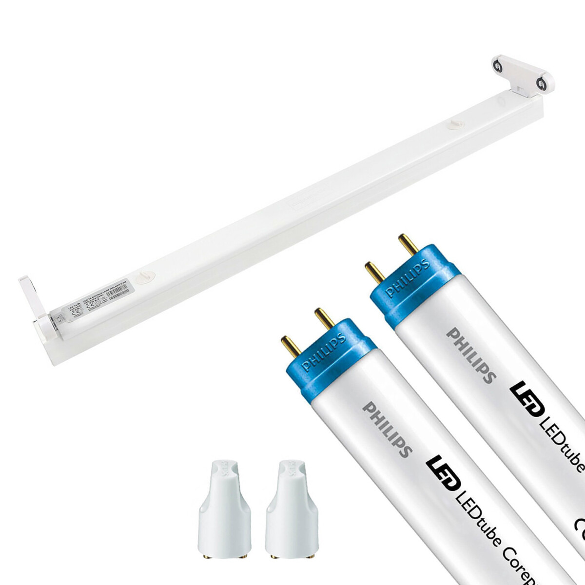 PHILIPS - LED TL Leuchtstofflampe T8 mit Leuchtstofflampe - CorePro LEDtube EM 840 - Aigi Dybolo - 60cm Doppel - 16W - Universalweiß 4000K | Ersetzt 36W