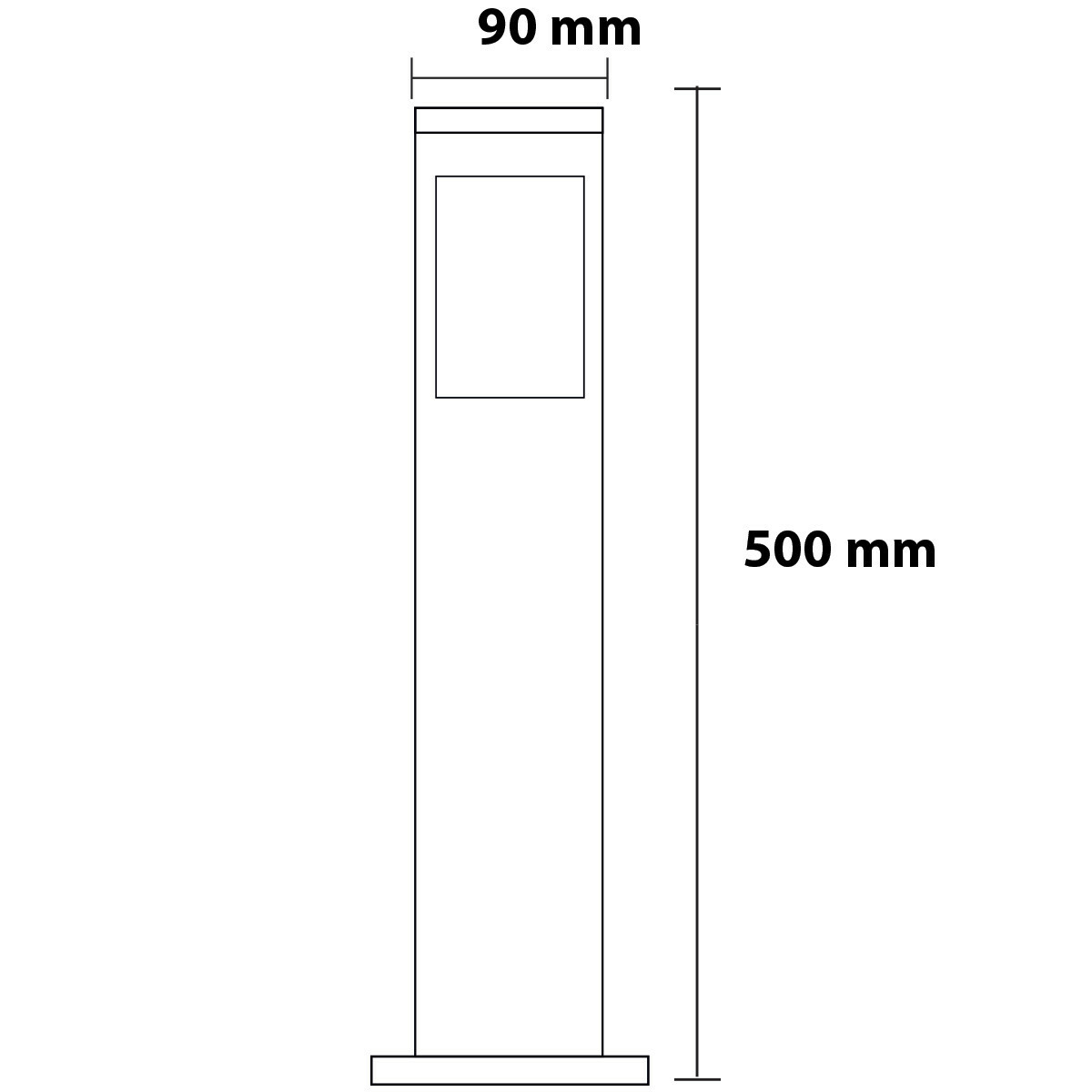 LED Gartenbeleuchtung - Stehende Außenleuchte - Kavy 4 - E27 Fassung - Quadrat - Aluminium - Philips - CorePro LEDbulb 827 A60 - 5.5W - Warmweiß 2700K