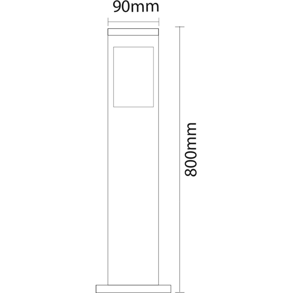 LED Gartenbeleuchtung - Stehende Außenleuchte - Kavy 5 - E27 Fassung - Quadrat - Aluminium - Philips - CorePro LEDbulb 827 A60 - 5.5W - Warmweiß 2700K