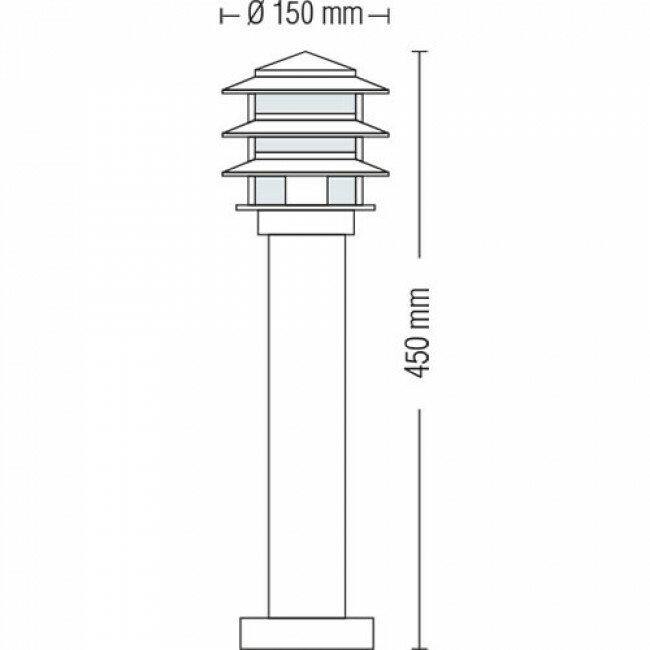 LED Gartenbeleuchtung - Stehende Außenleuchte - Kayo 3 - E27 Fassung - Rund - Edelstahl - Philips - CorePro LEDbulb 827 A60 - 5.5W - Warmweiß 2700K