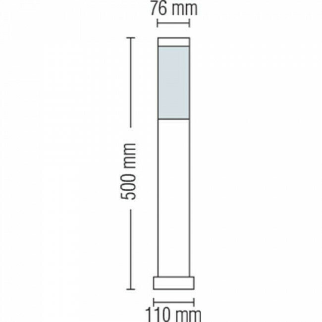 LED Gartenbeleuchtung - Stehende Außenleuchte - Laurea 4 - E27 Fassung - Rund - Edelstahl - Philips - CorePro LEDbulb 827 A60 - 5.5W - Warmweiß 2700K