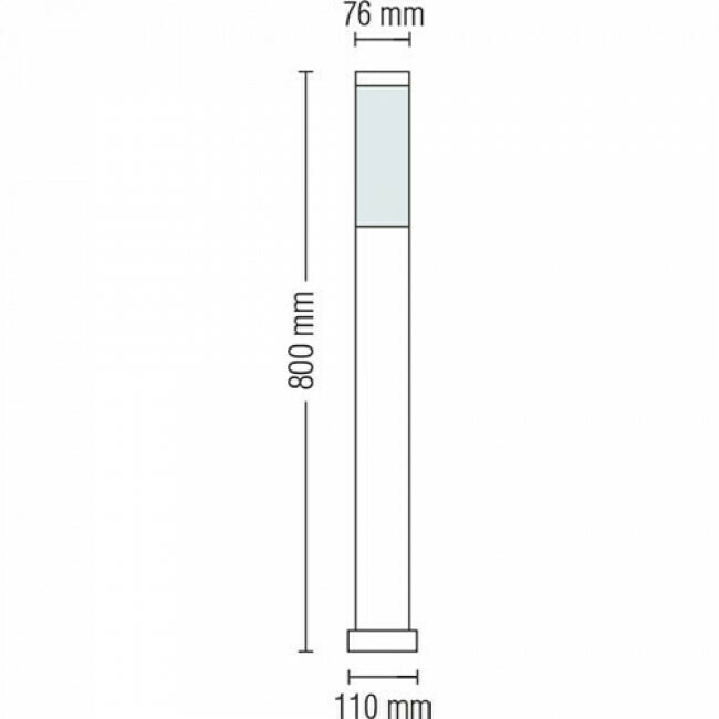 LED Gartenbeleuchtung - Stehende Außenleuchte - Laurea 5 - E27 Fassung - Rund - Edelstahl - Philips - CorePro LEDbulb 827 A60 - 8W - Warmweiß 2700K