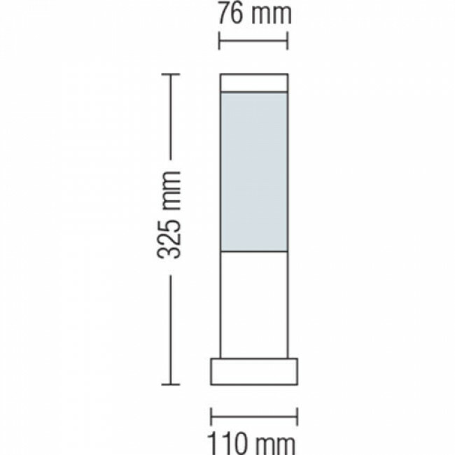 LED Gartenbeleuchtung - Stehende Außenleuchte - Laurea 3 - E27 Fassung - Rund - Edelstahl - Philips - CorePro Lustre 827 P45 FR - 4W - Warmweiß 2700K