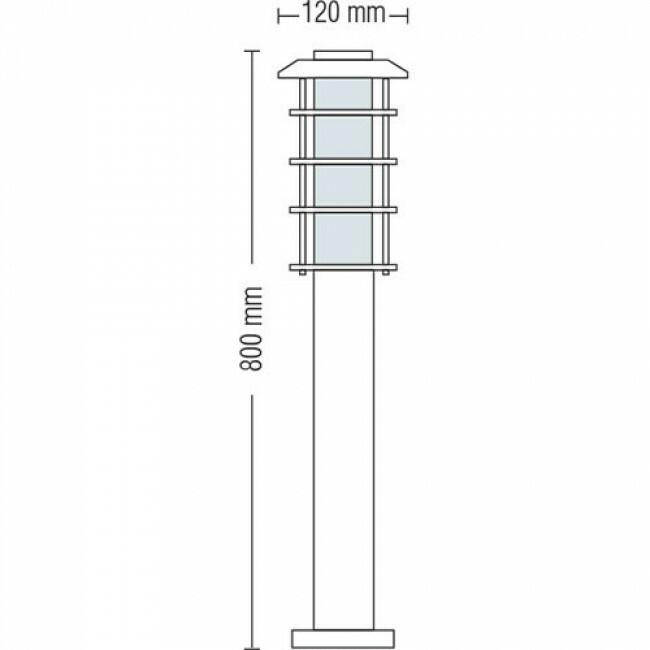 LED Gartenbeleuchtung - Stehende Außenleuchte - Nalid 4 - E27 Fassung - Rund - Edelstahl - Philips - CorePro Lustre 827 P45 FR - 4W - Warmweiß 2700K