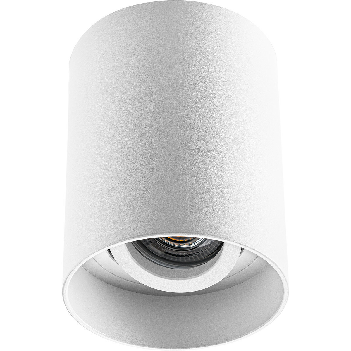 Aufbauspot Set GU10 - Pragmi Luxina Pro - Aufbau Rund - Matt Weiß - Vertieft - Schwenkbar - Ø90mm - Philips Hue - White Ambiance - Bluetooth