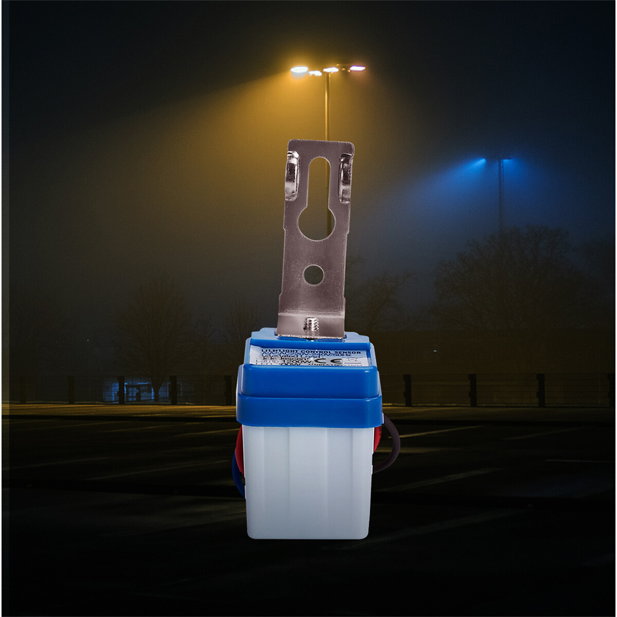 Dämmerungsschalter Lichtsensor - Aigi Sipro - Spritzwassergeschützt IP44 - 300W - 6A - Blau