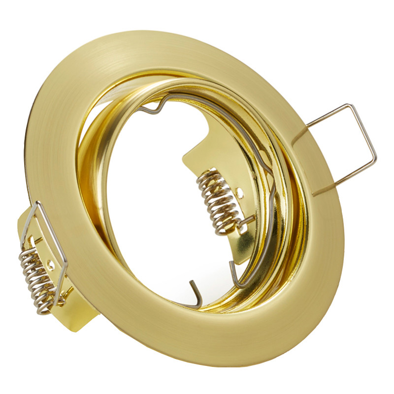 Einbauleuchte GU10 - Trion - Einbau Rund - Matt Gold Aluminium - Kippbar Ø83mm