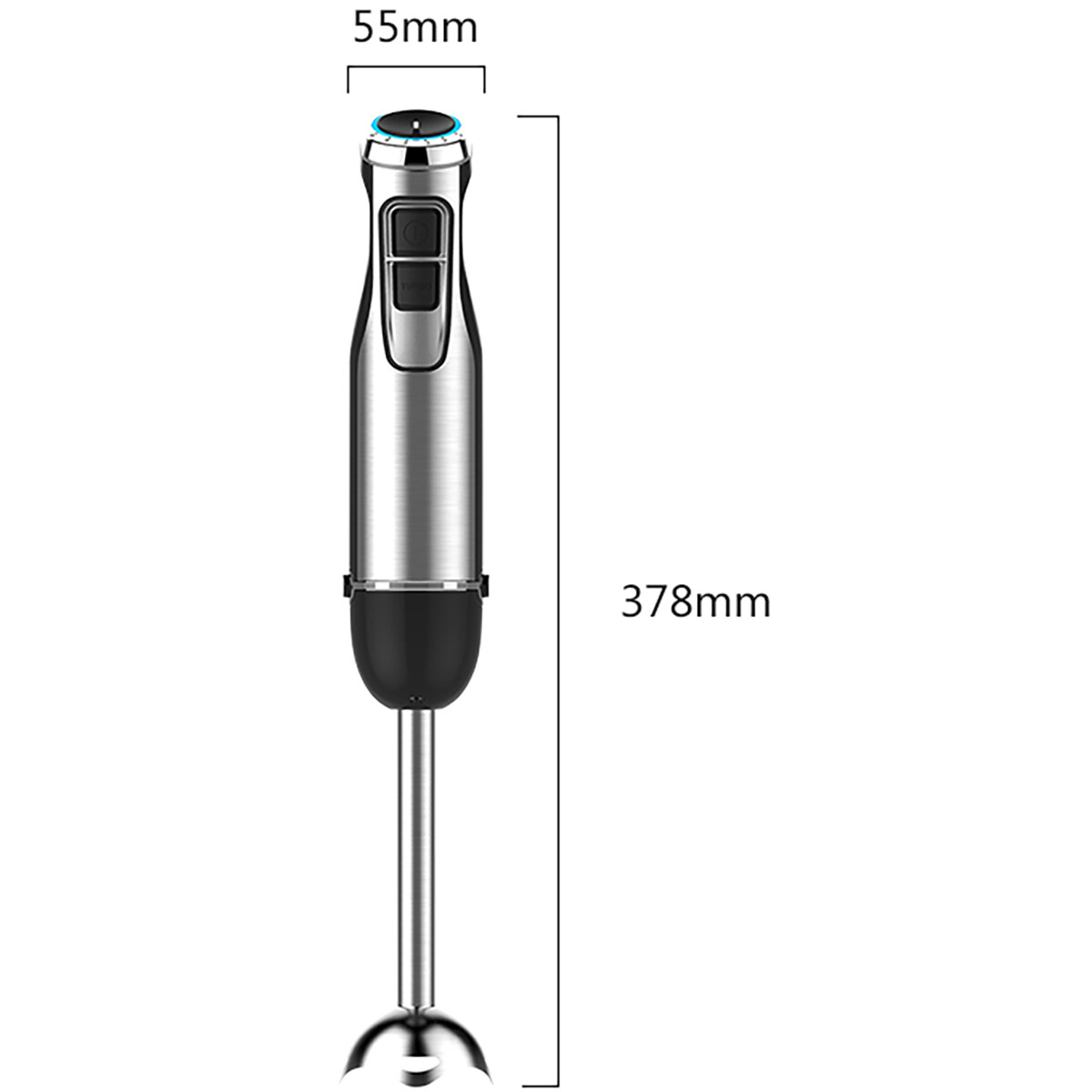 Stabmixer - Aigi Ritano - 0.6 Liter - 1000 Watt - Kunststoff - Schwarz/Silber