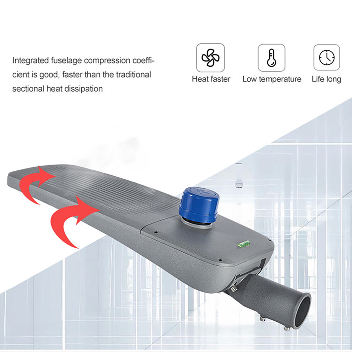 Straßenlaterne mit Photocell-Sensor - Rinzu Strion - 60 Watt - 9000 Lumen - 4000K - Wasserdicht IP66 - 70x140D Ø60mm Spigot - OSRAM-Treiber - Lumileds