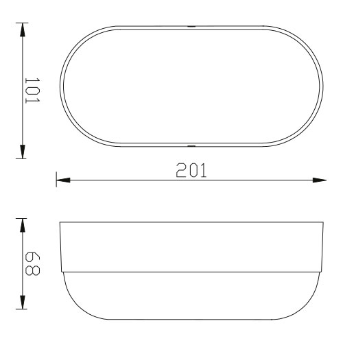 LED Außenwandleuchte - Stella 15 - Kunststoff Mattweiß - 15W Universalweiß 4200K - Oval