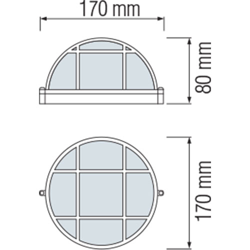 LED Außenwandleuchte - Regibus - Aluminium Mattweiß - E27 - Rund