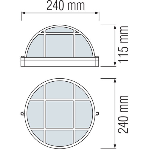 LED Außenwandleuchte - Montis - Aluminium Mattweiß - E27 - Rund