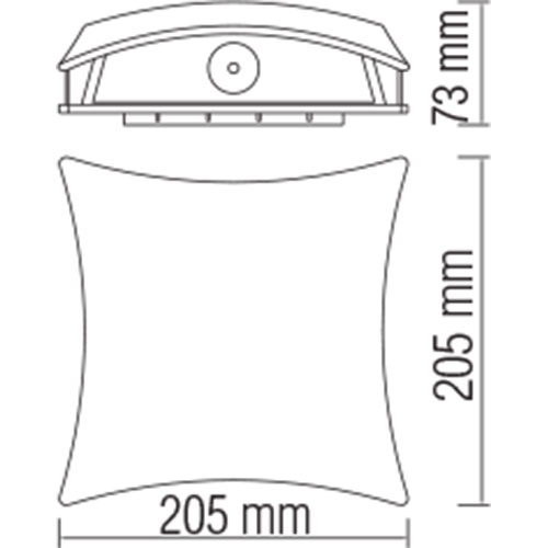 LED Außenwandleuchte - Taflo - Aluminium Mattschwarz - 5.5W Universalweiß 4100K - Quadratisch