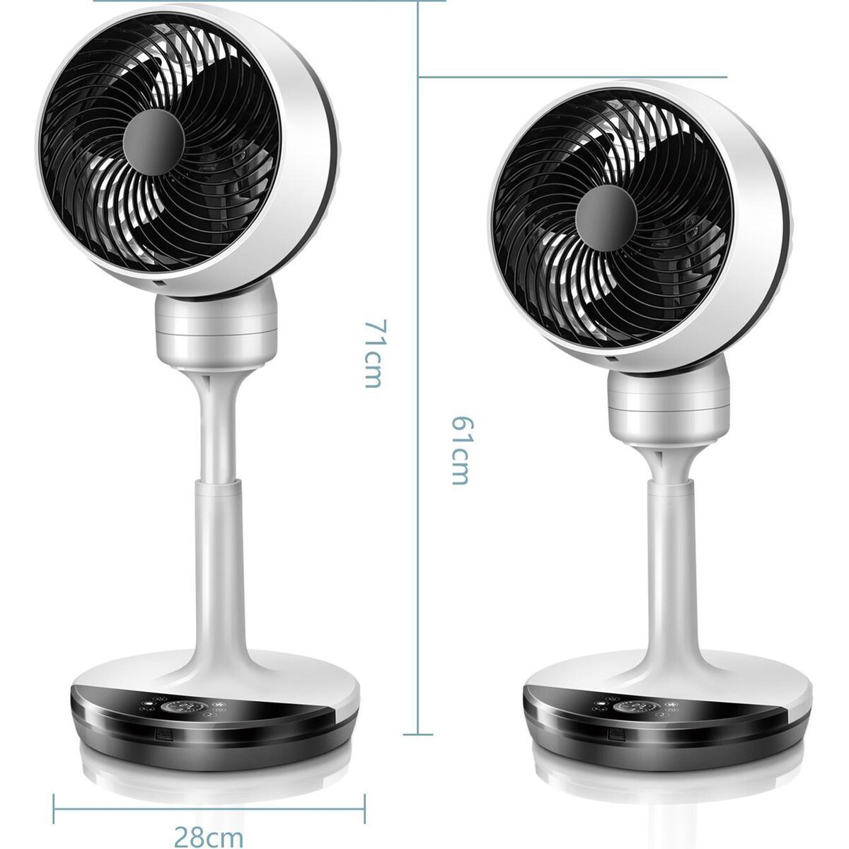 Ventilator - Aigi Diloma - Standventilator - Stehend - Rund - Matt Weiß - Kunststoff