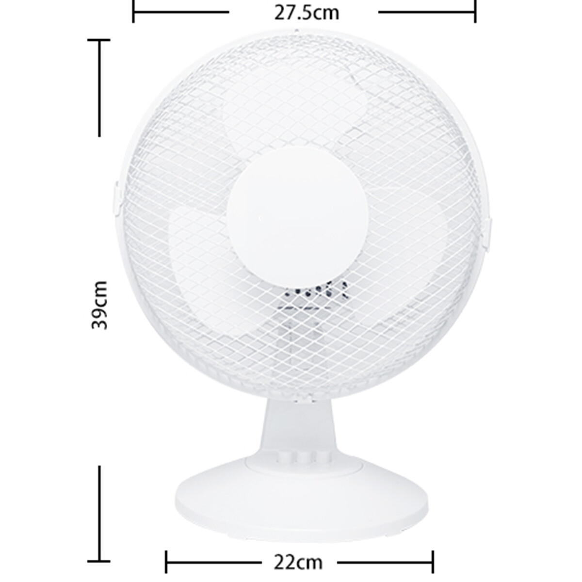 Ventilator - Aigi Lyno - 25W - Tischventilator - Stehend - Rund - Matt Weiß - Kunststoff