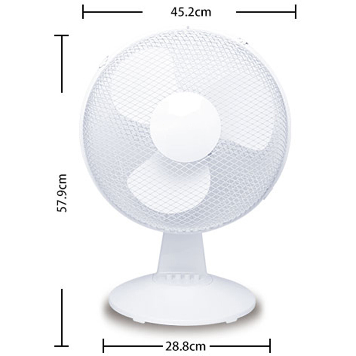 Ventilator - Aigi Lyno - 40W - Tischventilator - Stehend - Rund - Matt Weiß - Kunststoff