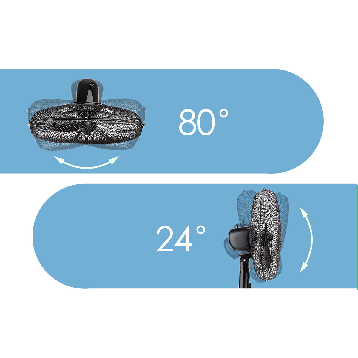 Ventilator - Aigi Uyno - Standventilator - Stehend - Rund - Matt Schwarz - Kunststoff