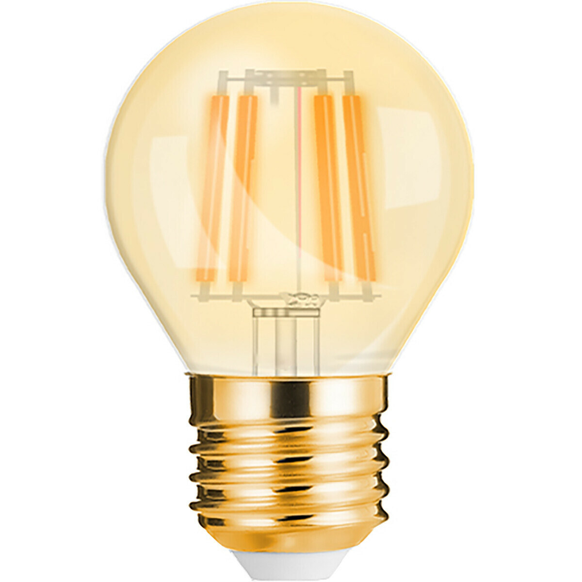 Vorteilspack 10x LED-Lampe E27 Kugel Filament - Brinton - Amber 4W 360lm - 822 Sehr Warmweiß 2200K - G45 | Ersatz für 32W