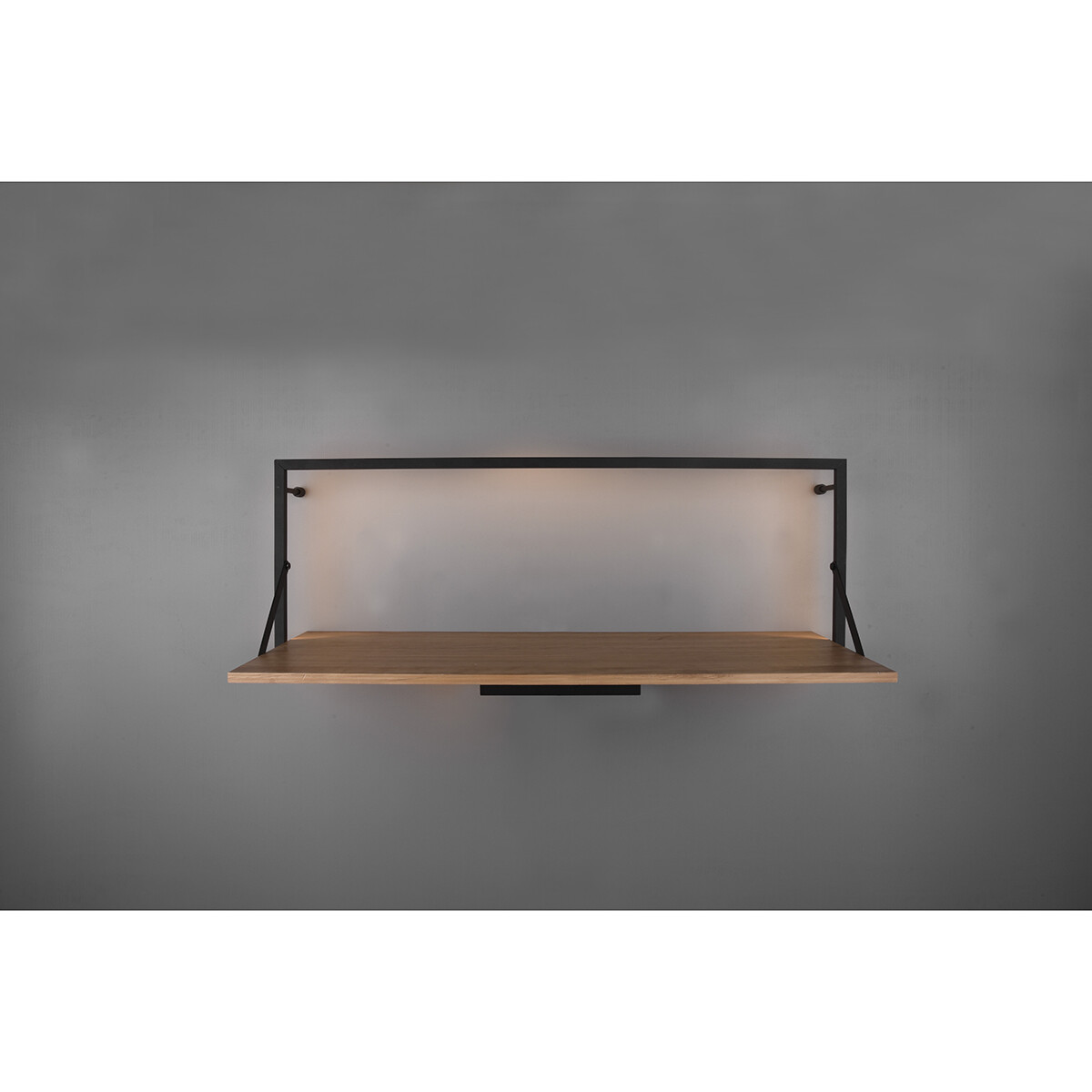 Wandregal - Trion Lino - Regal mit LED-Beleuchtung - 10W - Warmweiß 3000K - Schwarz